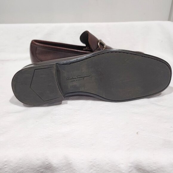 Salvatore Ferragamo Brown Leather Loafers - Picture 8 of 8